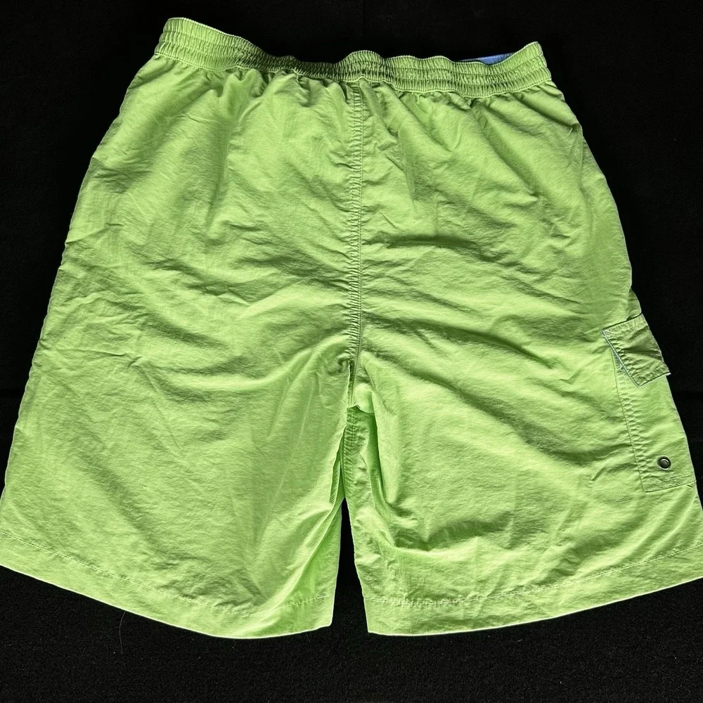 Polo Ralph Lauren Mens Swim Trunks Green Cargo Pocket Mesh Lined Size Small